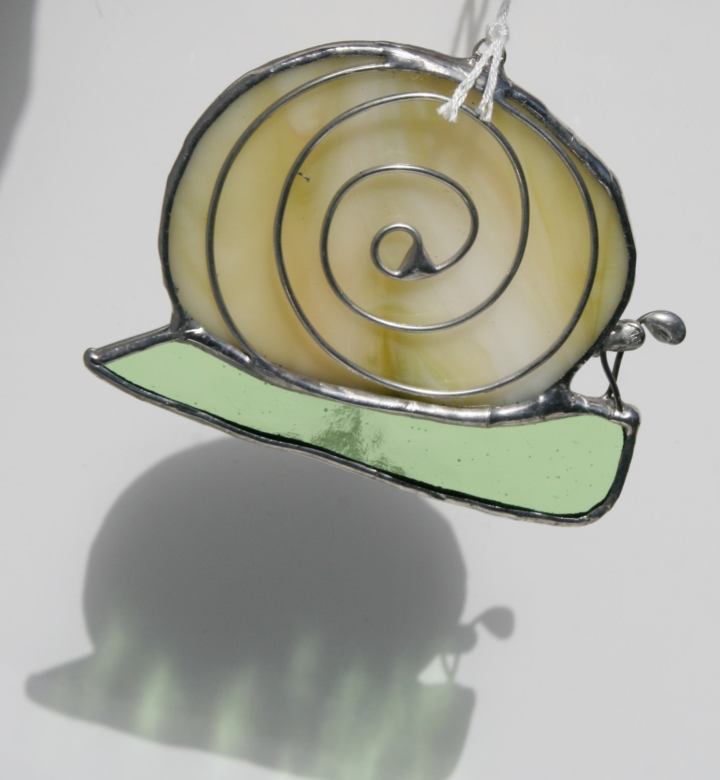 Handmade stained glass snail