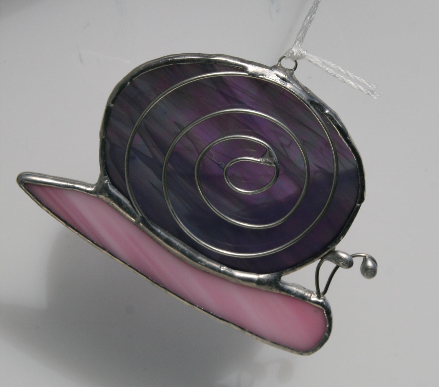 Handmade stained glass snail