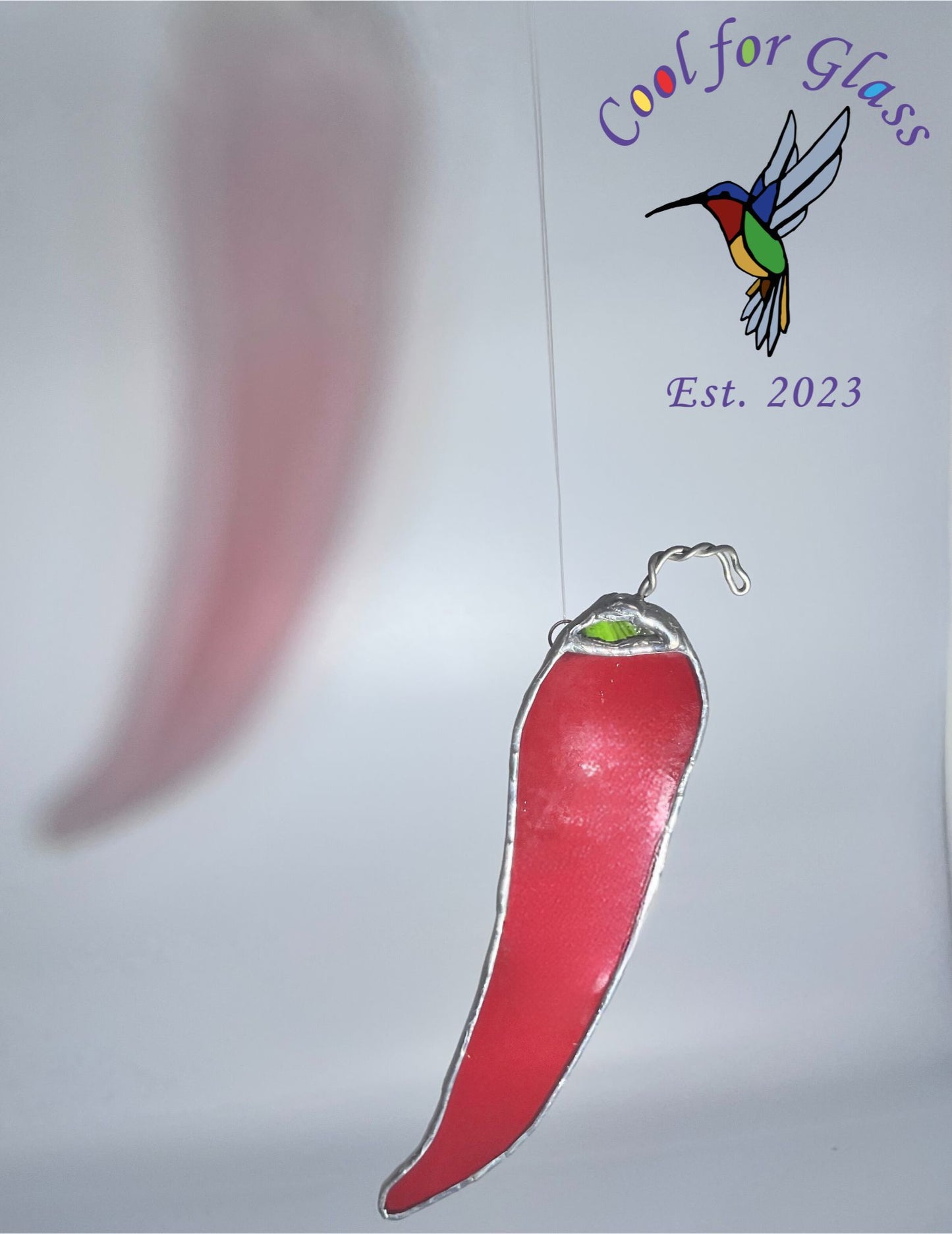 Stained glass red hot chilli