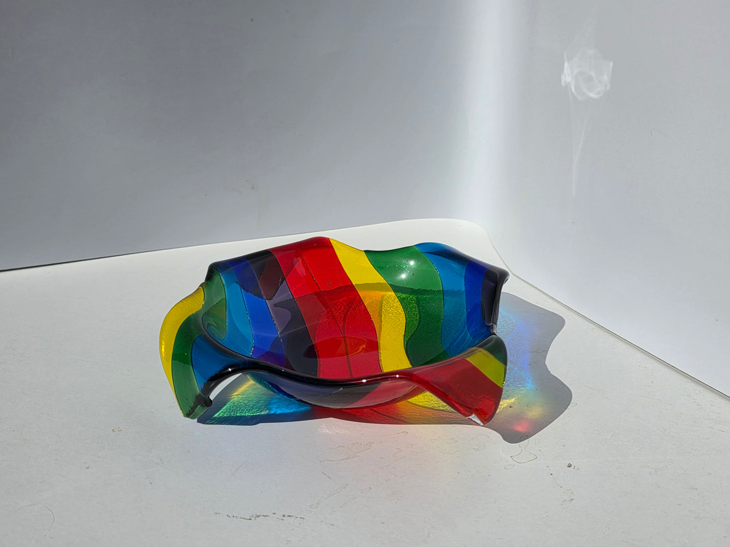 Fused Rainbow Handkerchief dish