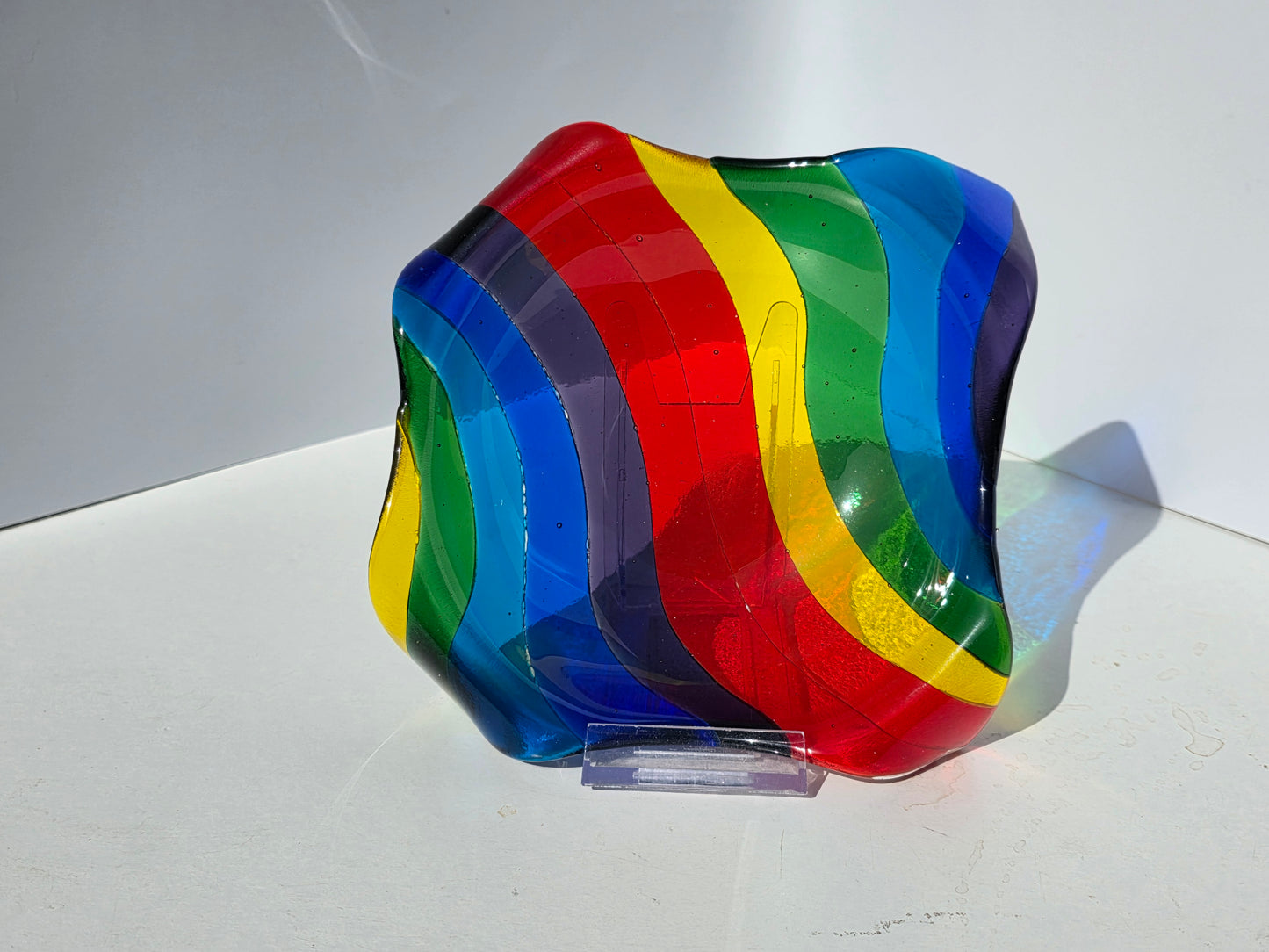 Fused Rainbow Handkerchief dish