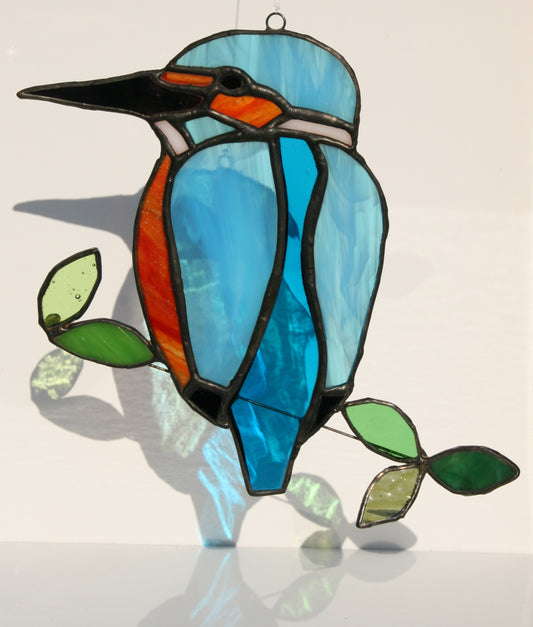 Stained glass kingfisher