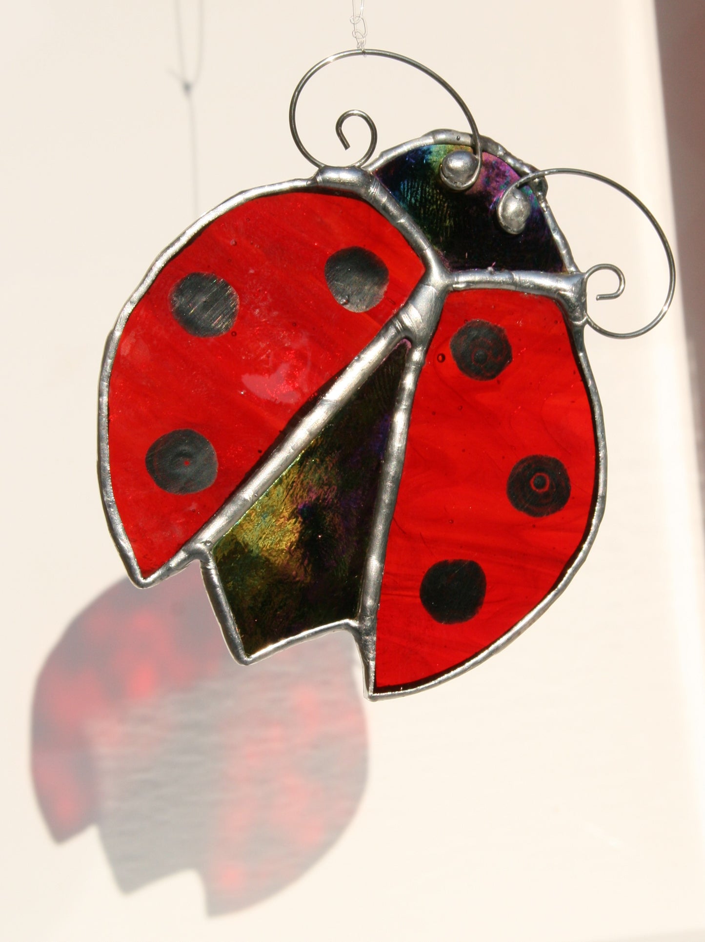 Handmade stained glass ladybird