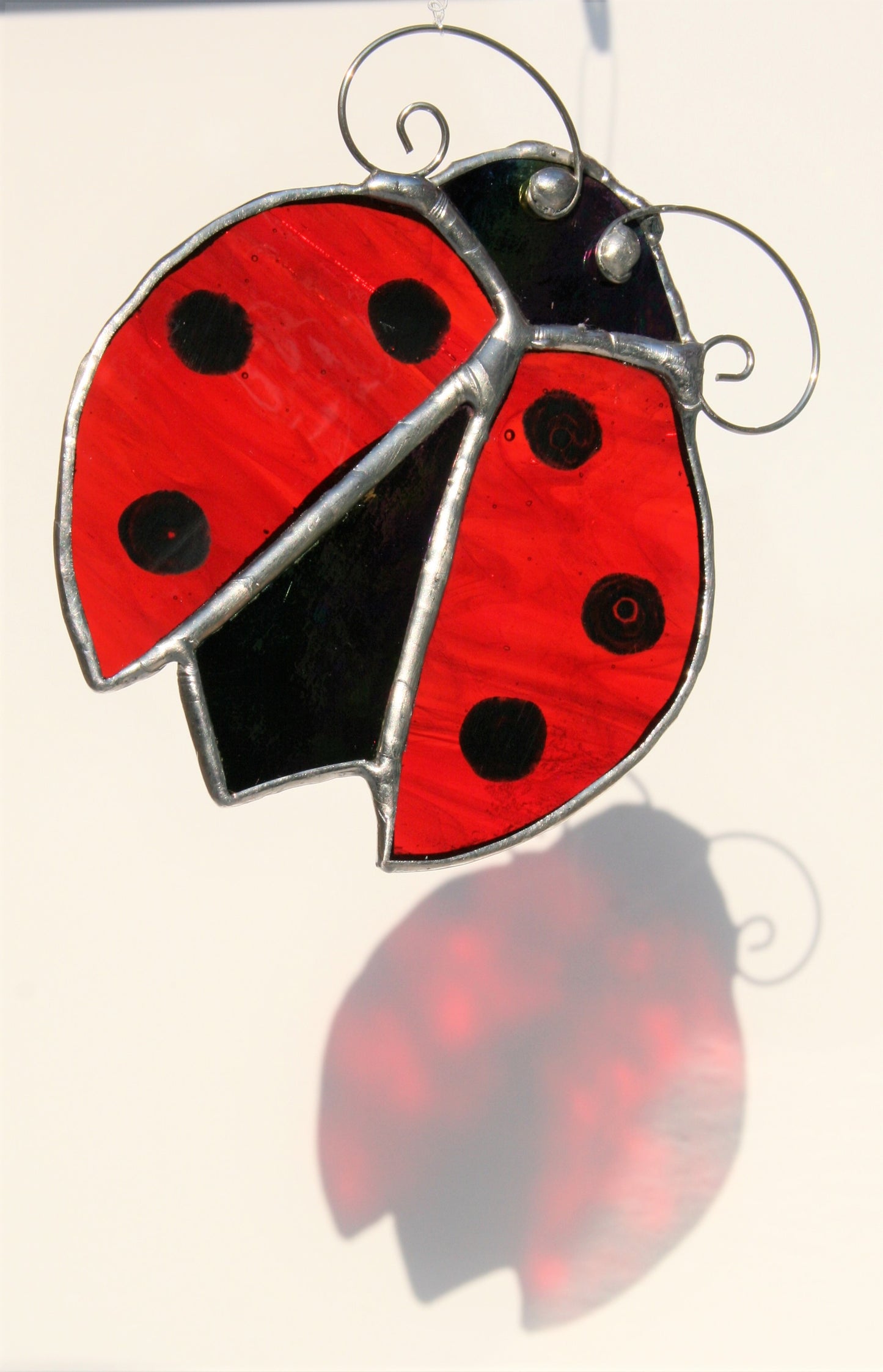 Handmade stained glass ladybird
