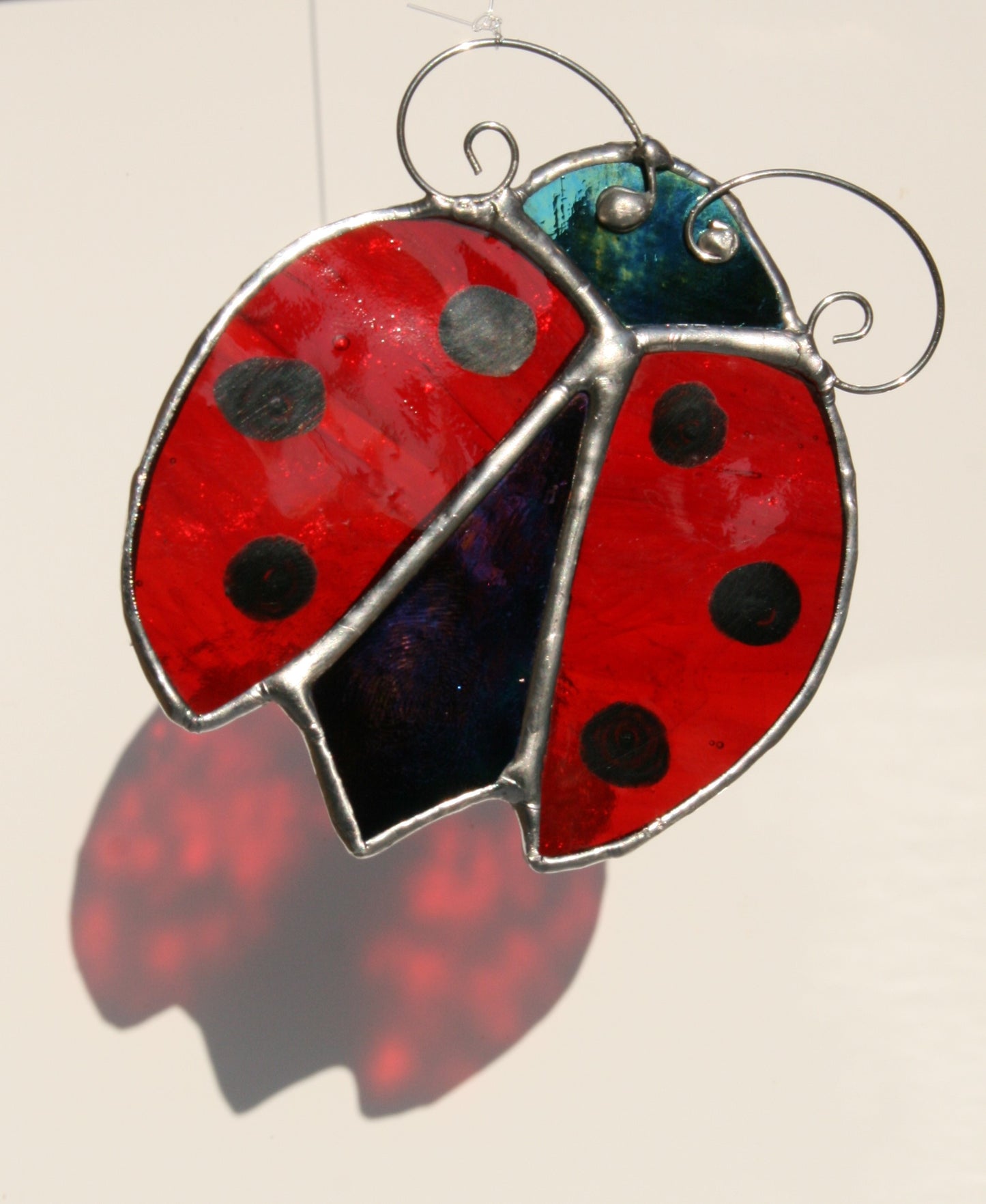 Handmade stained glass ladybird