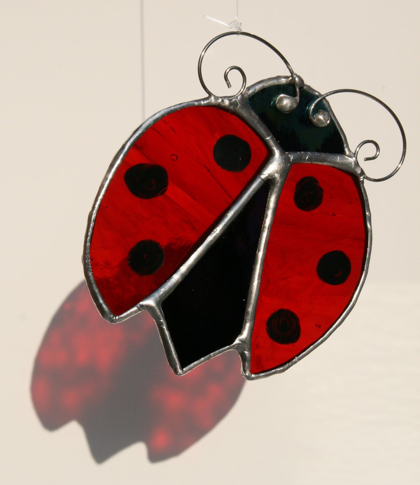 Handmade stained glass ladybird