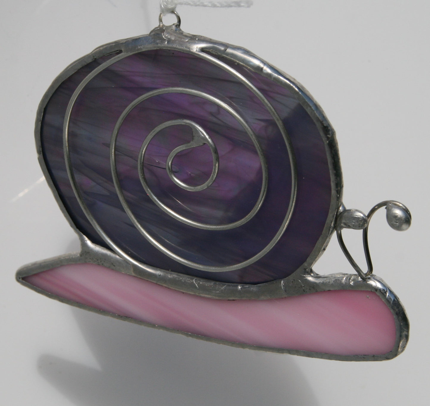 Handmade stained glass snail