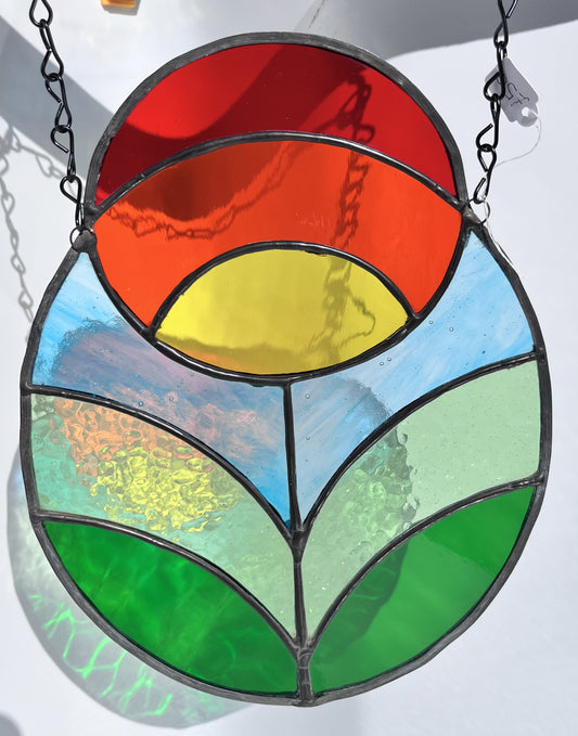 Art Deco Tulip hanging sun catcher