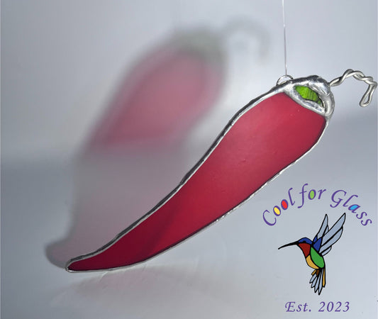Stained glass red hot chilli